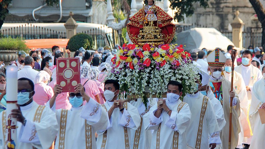 Archbishop Jose Palma of Cebu participates in a jubilee procession