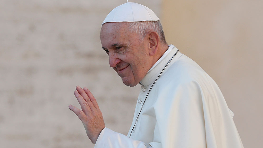 Pope Francis Waving