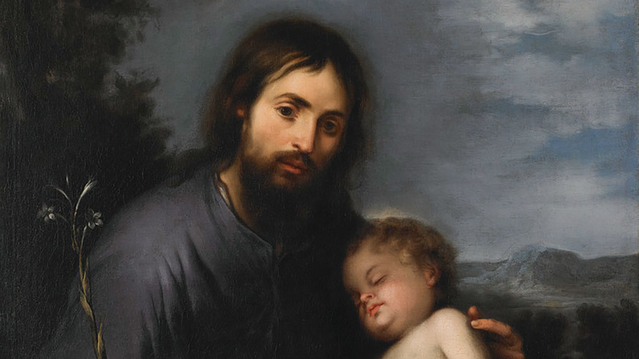 St. Joseph and the Sleeping Christ Child (c. 1668-75), painting by Bartolomé Esteban Murillo / Kemper Art Museum, Washington University in St. Louis