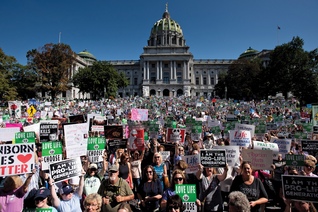 Knights and their families, participated in the first Pennsylvania March for Life
