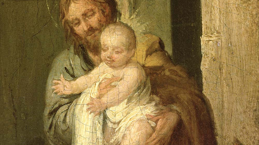 The Holy Family, c. 1660-70 (detail), Bartolome Esteban Murillo / Bridgeman Images