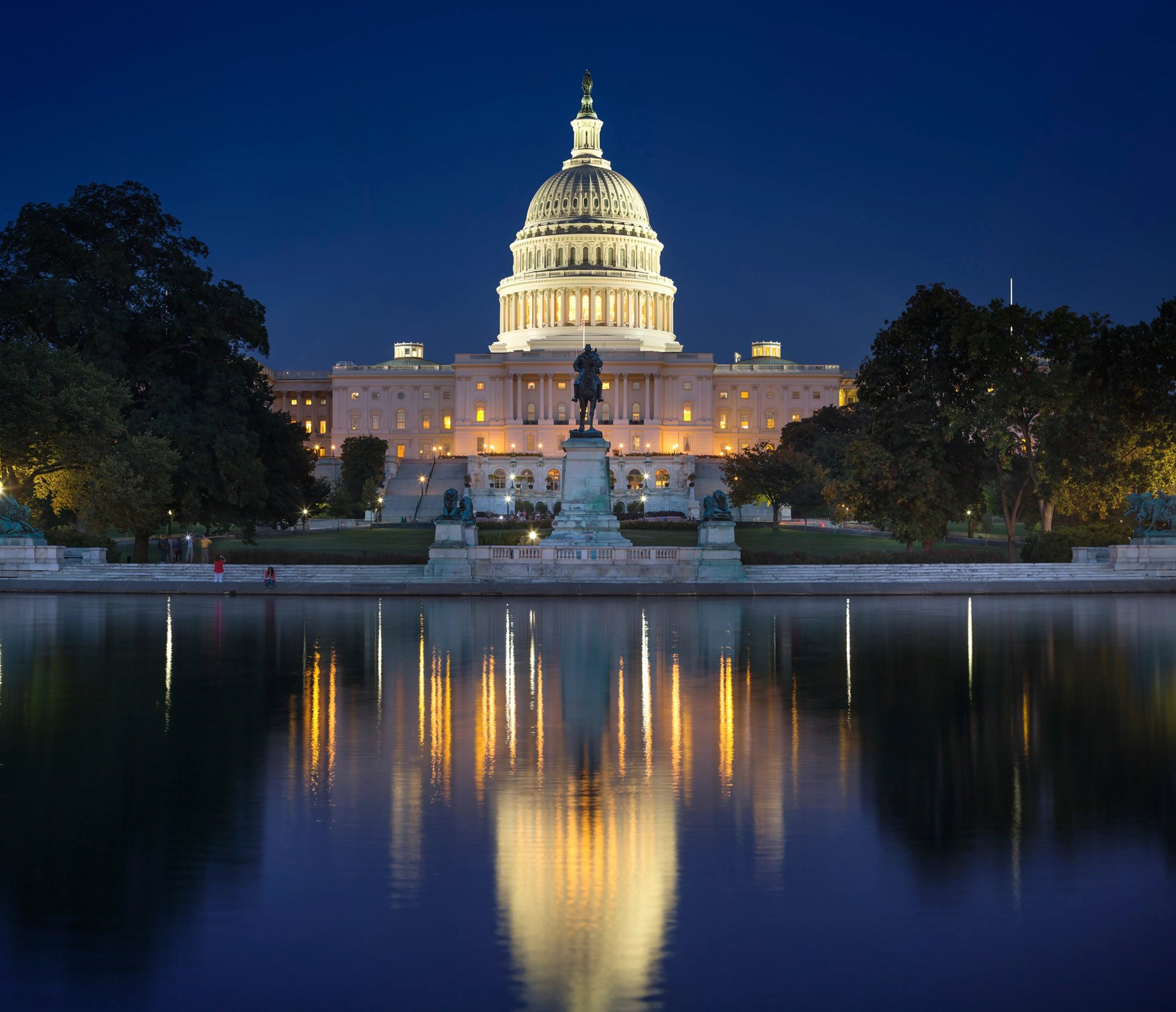 A landscape photo of the Washington, D.C. skyline